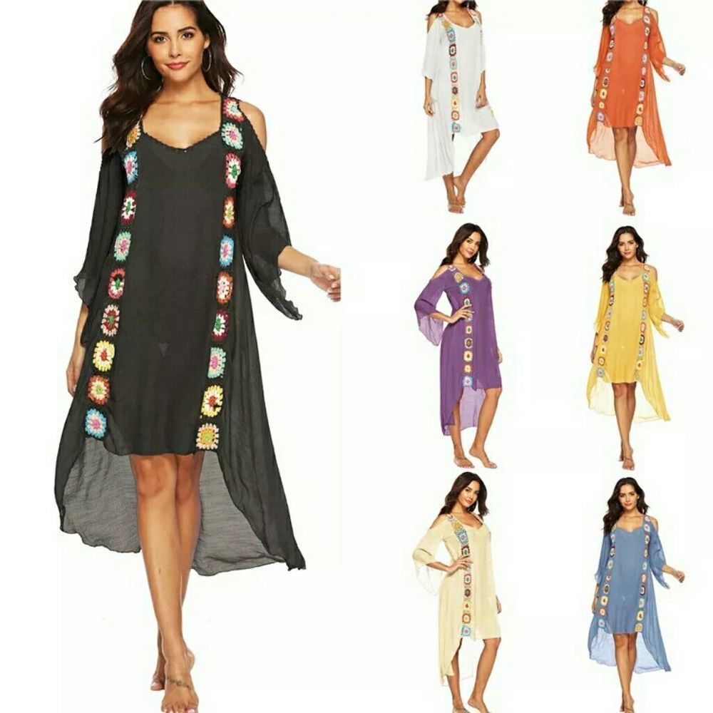 Summer Beach Cover Up Plus Size Dress Swimwear Cov 2026